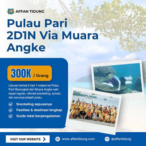paket pulau pari 2d1n via muara angke
