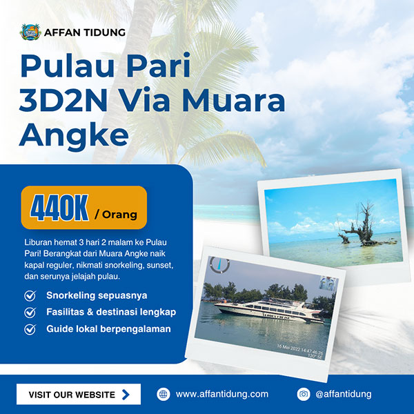 paket pulau pari 3d2n via muara angke